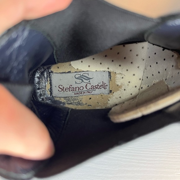 Stefano Castelli Vero Cuoio Fine Italian Leather Black Men’s Pull On Boot Sz 9.5 - Picture 14 of 15